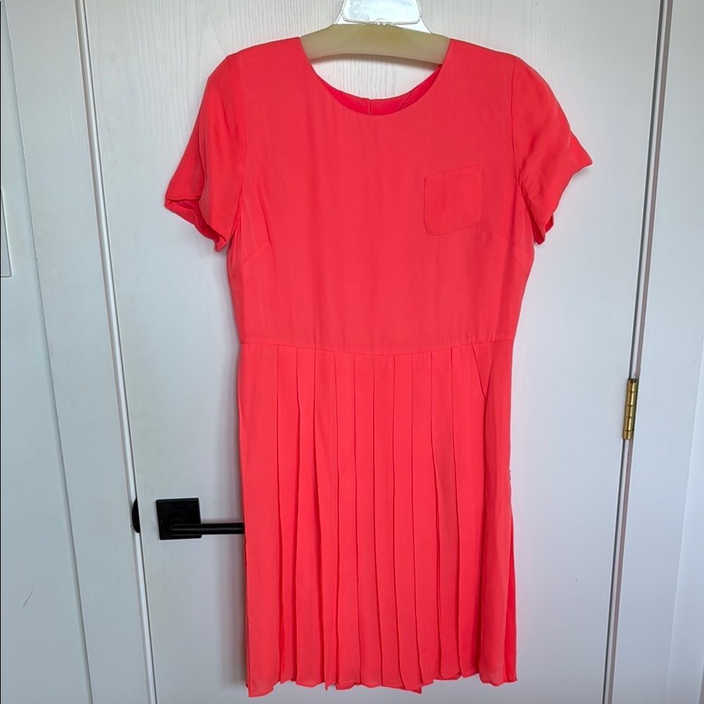 J. Crew “neon rose” color Fit and Flare above-knee Dress, Size 12. NEVER WORN!